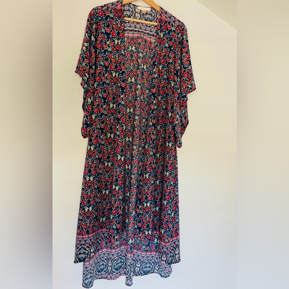 Band of Gypsies Long Floral Kimono. Size Medium